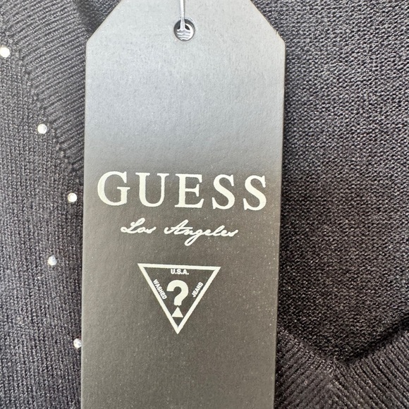 Guess 3/4 Sleeve Sydney Sparkle Dress Black - Picture 8 of 12